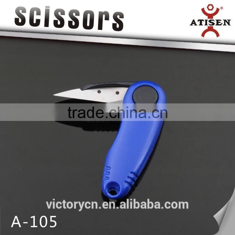 Hot Sale Folding Mini Scissor With ABS Handle Colorful Thrum Fishing Thread Cutter A-105