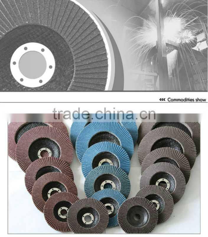 T27 Alumina Zirconia Abrasive Flap Disc for Stainless Steel with fiber-glass Backing