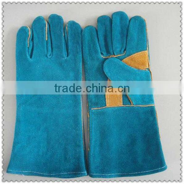 Grey Reinforced Palm Cow Split Leather Welding Gloves JRW41