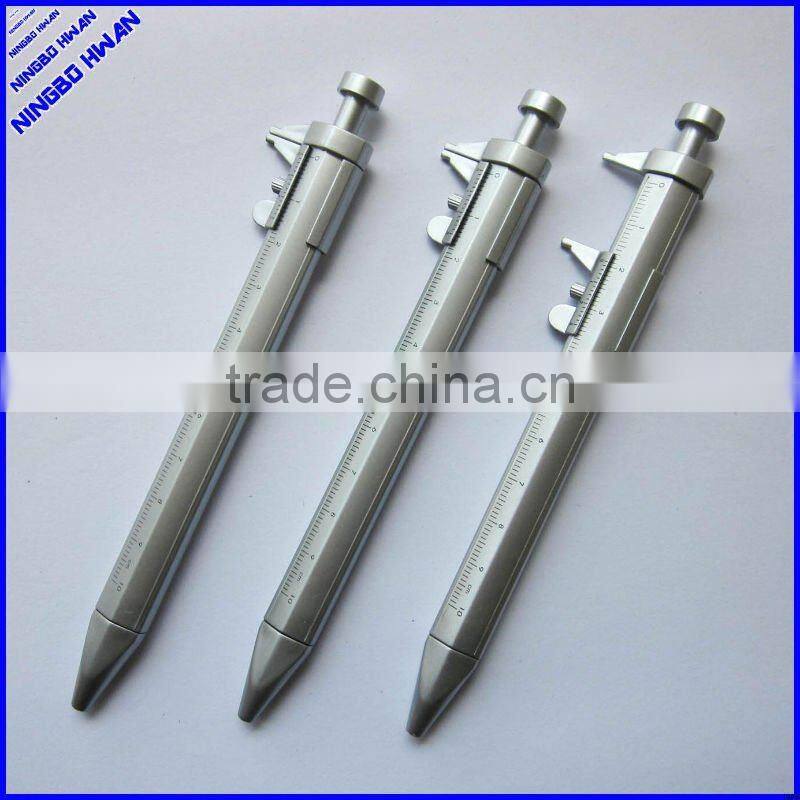 Quality metallic color plastic caliper pen for office promotion