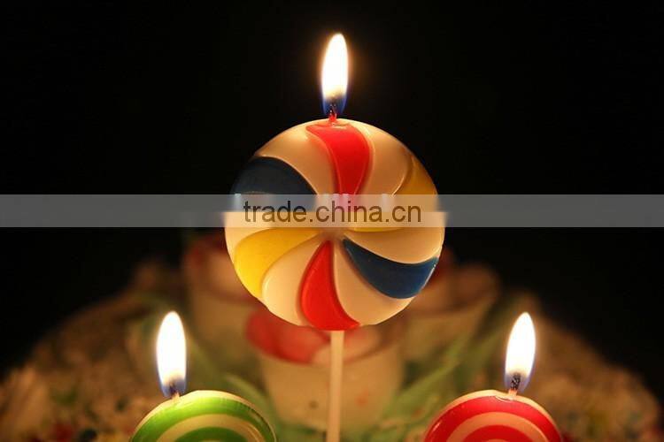 Colourful Lollipop Happy Birthday Candle for Children