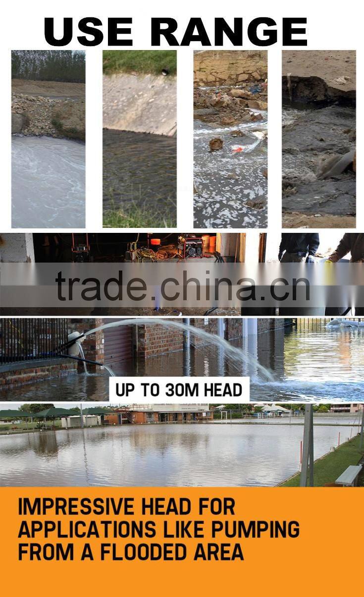 3 inch gasoline engine self priming dirty water pump