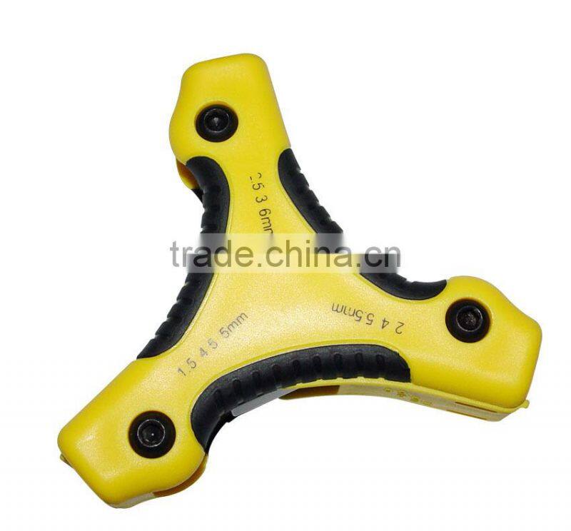 9pc Foldable Hex Key Wrench Set