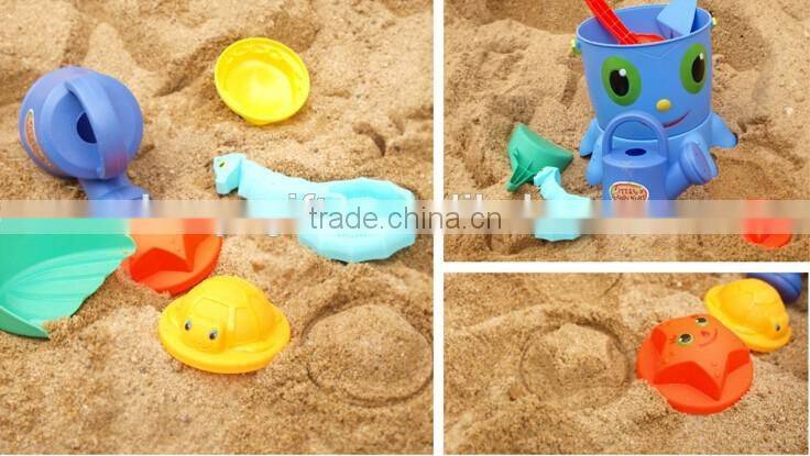 Cute 14PCS Children Octopus Sand Water Seaside Beach Toy Bucket Spade Mold Tools Set