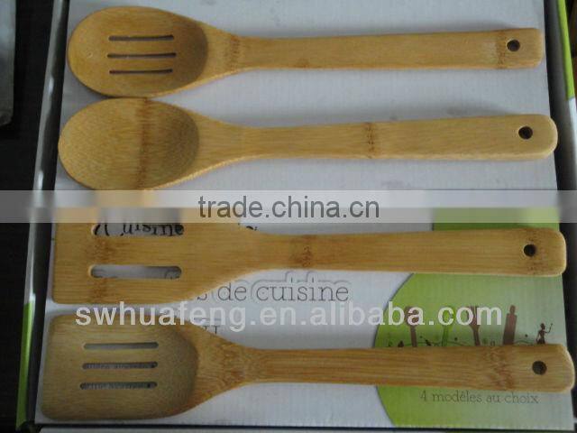 2016Fashion bamboo slotted scoop
