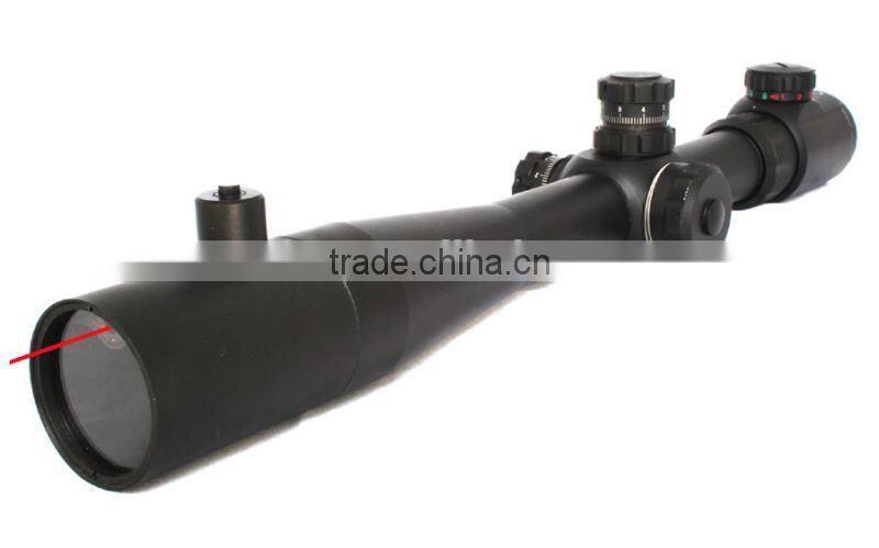 Erains Tactical Optics M14 4-14X40+R rifle scope of red green Mil-Dot Reticle with front inside red laser for Hunting Riflescope