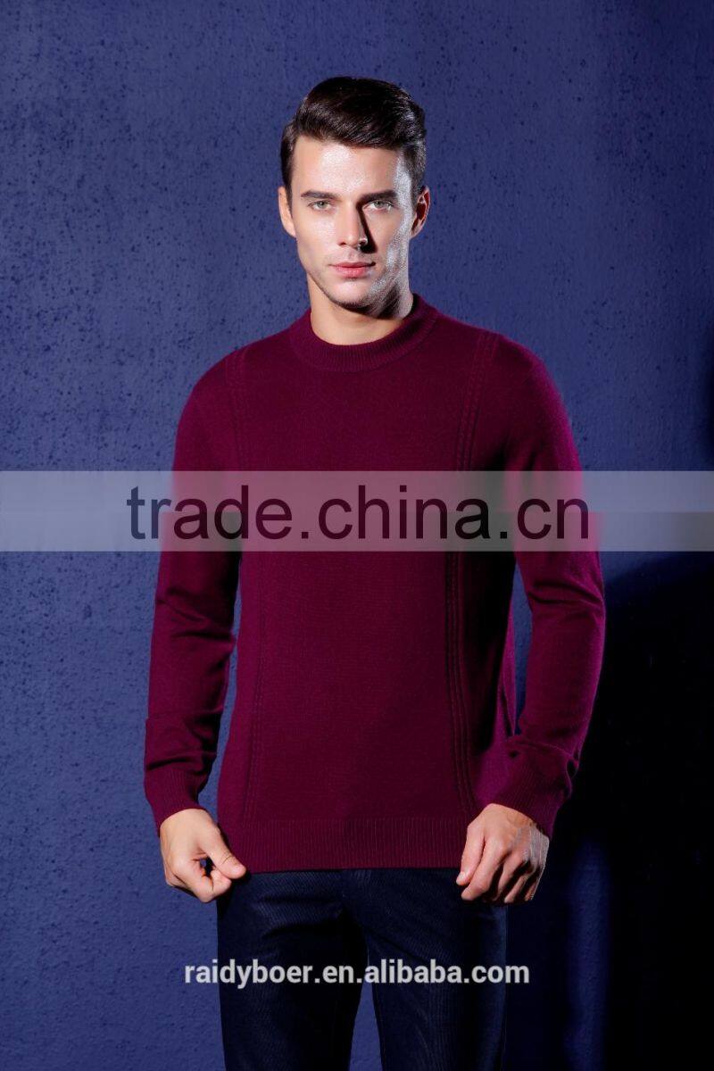 Raidy boer men's fine knit sweater with round neck