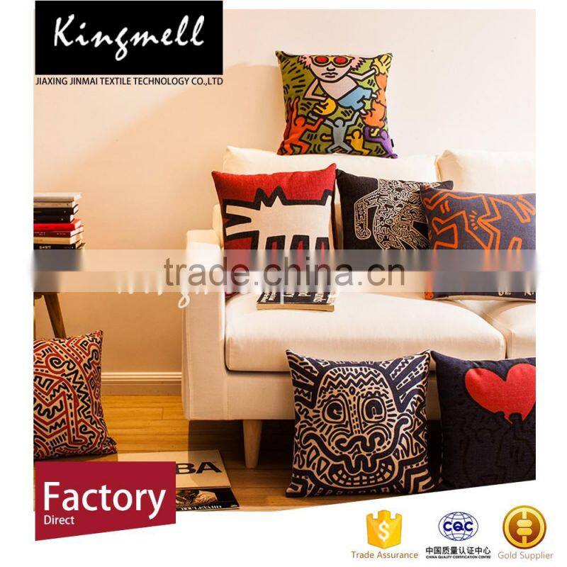 factory directly sell customized cartoon abstract design cushion