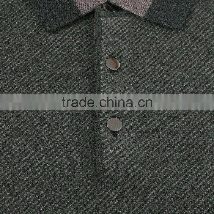 Grey 100%wool winter fashion with long sweater ,blue long sleeve model sweater for men with 1/4 zipper ,men sweater 2015