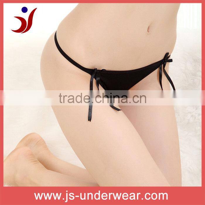 Ladies new fashion black comfortable cotton thong g-string panties