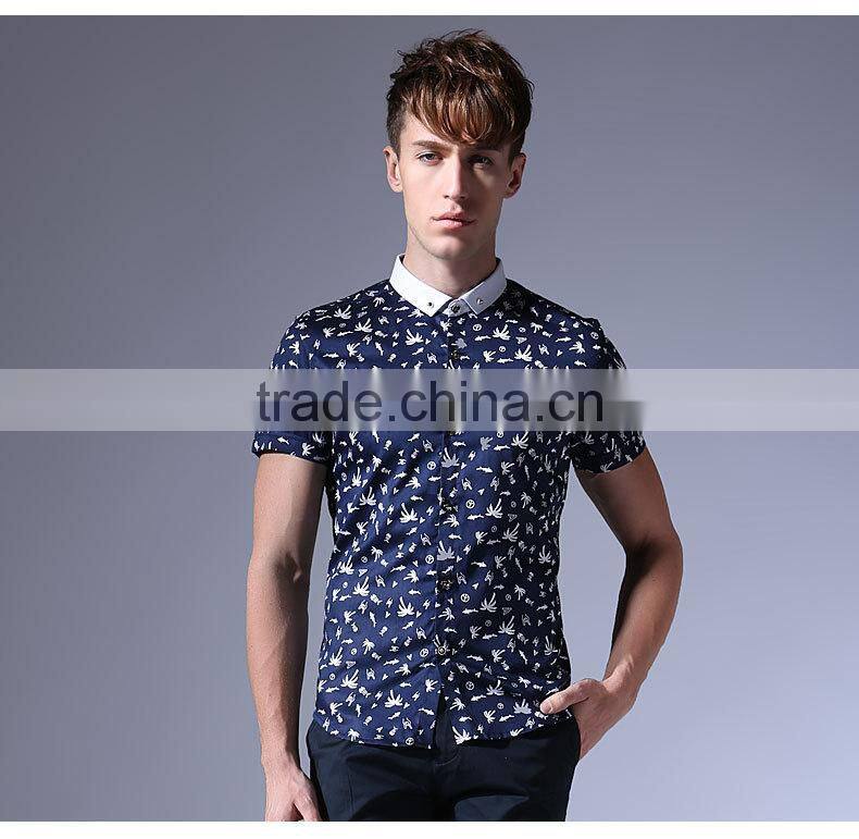 Handsome men design hawaiian shirt for summer season