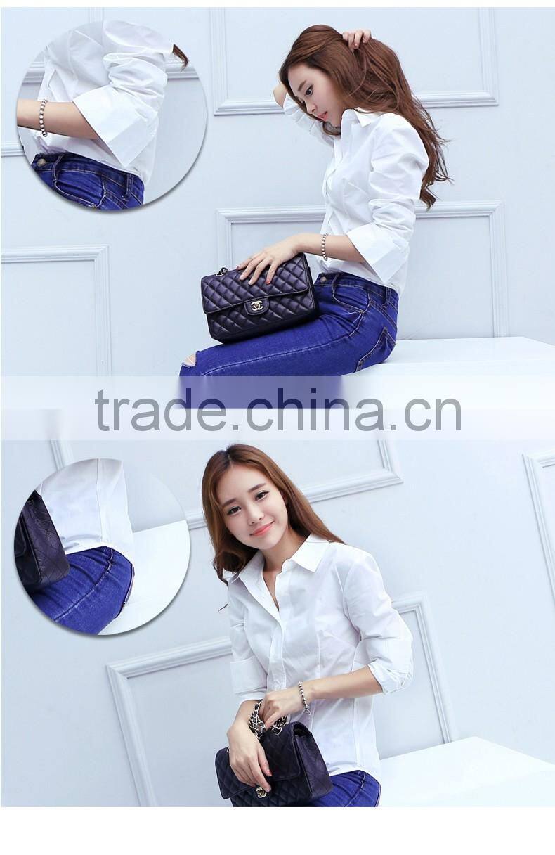 SZXX Tops Wholesale Womens Lady Elegant White Blouse Shirts