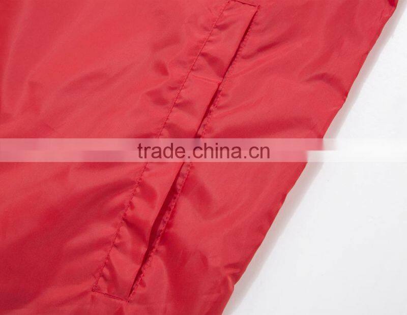 Factory Red Hoody Windproof Lady Coat rain coat