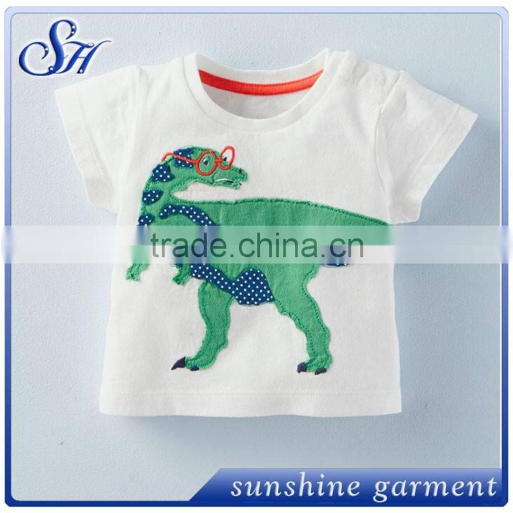 short sleeve contrast color OEM service kids t shirts