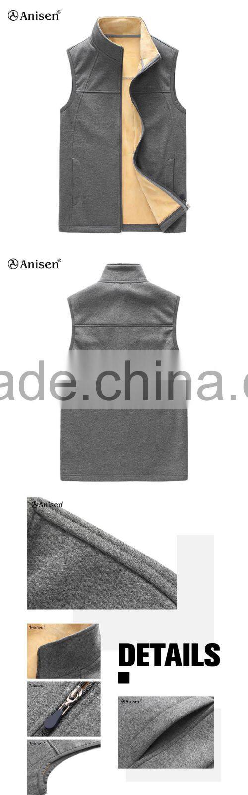 garment manufacture plain micro fleece custom size men vest