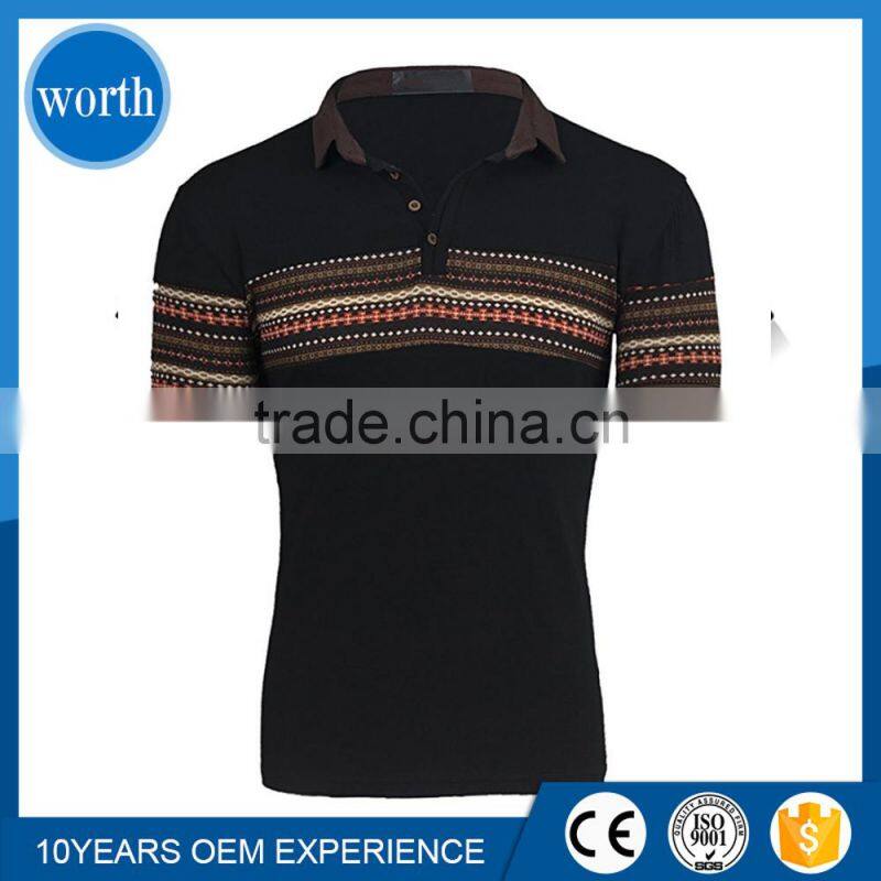 Retro Men Polo T Shirt Short Sleeve