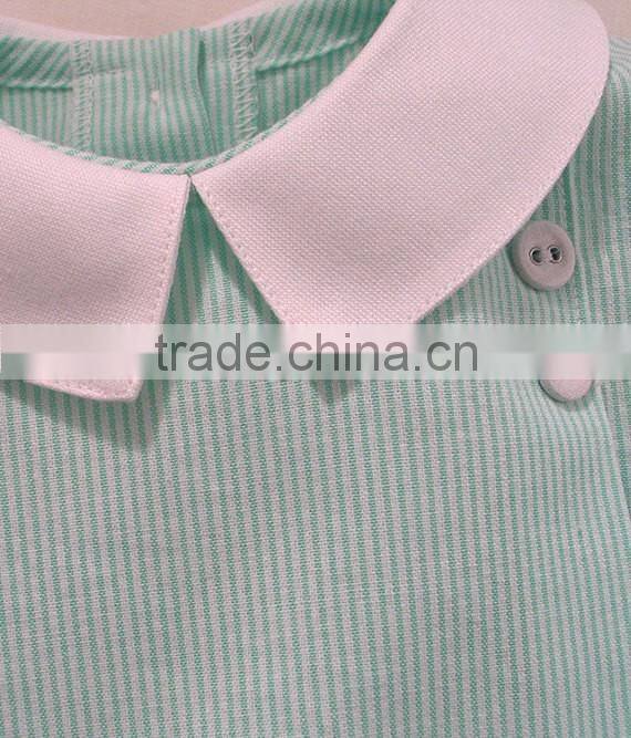 Wholesale Kids Short Sleeve Oxford Stripes Spanish Baby Clothes Sets