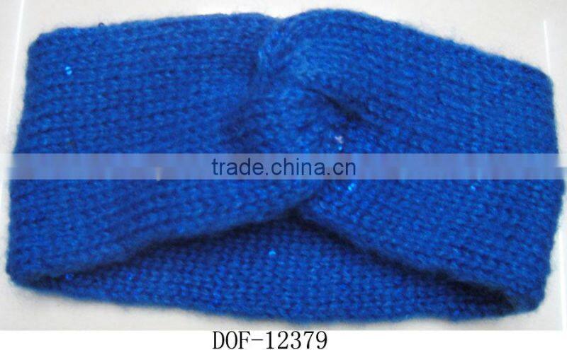 Fashion Hot crochet acrylic bright sequin bow headband