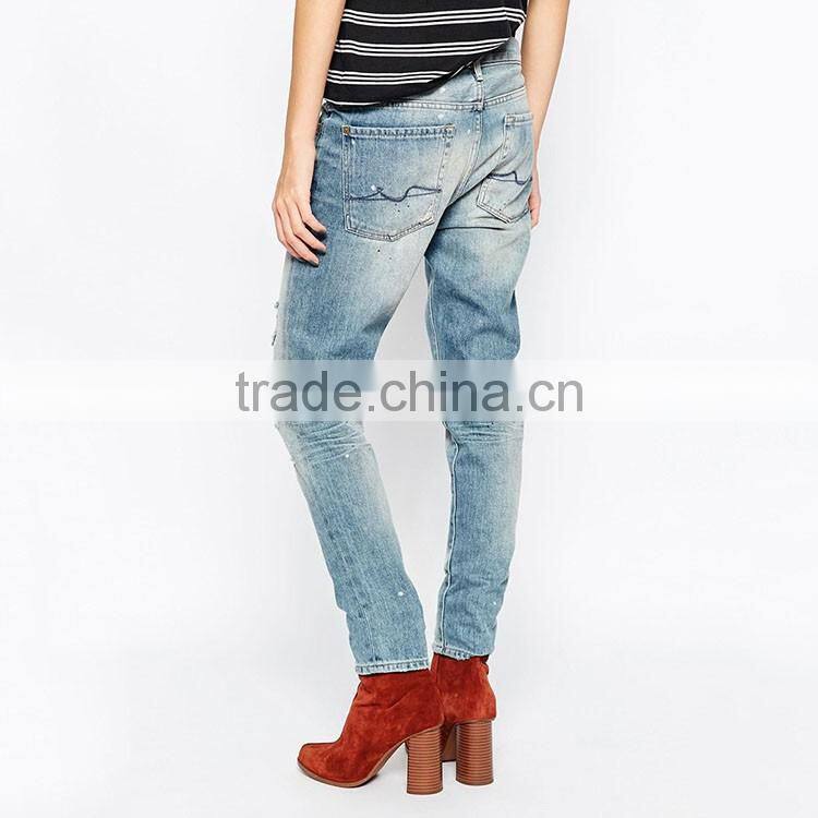 best selling hip hop ripped style latest design jeans pants for girl