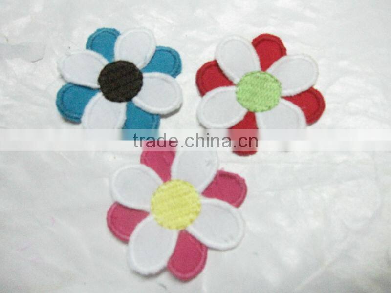 machine made cotton crochet flower applique