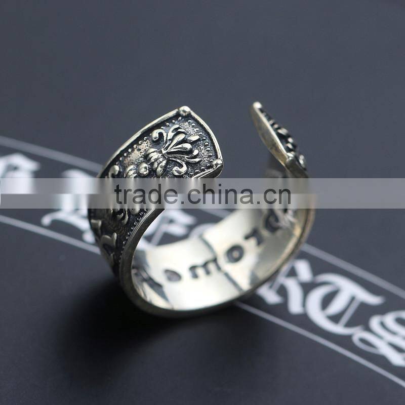 Fashion cool retro punk JEWELRY open ring sterling silver for men wholesale