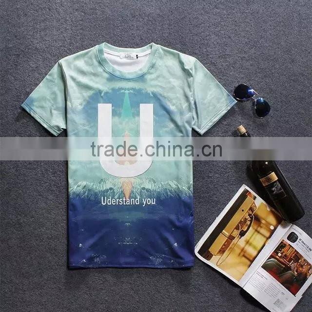 2016 brand clothes fresh from Europe and America Top hot men casual tshirt 3d clown Print Tee Tops 50 design