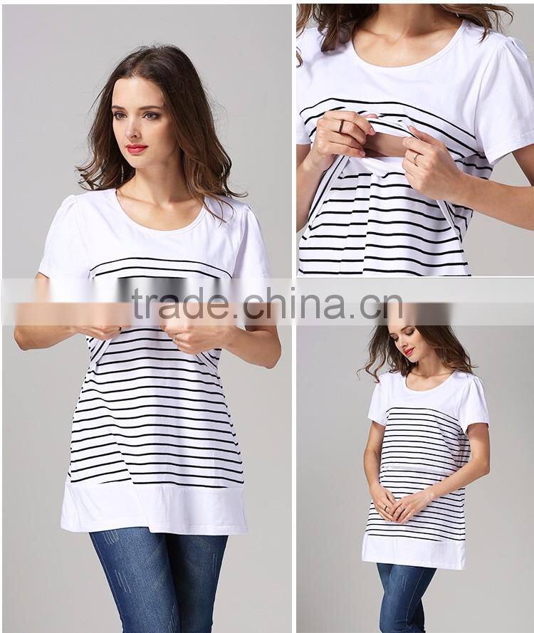 Wholesale cotton maternity clothing pregnant mother outdoor tops
