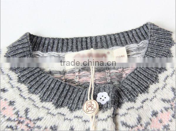 Girls snowflake pattern knitted christmas sweater