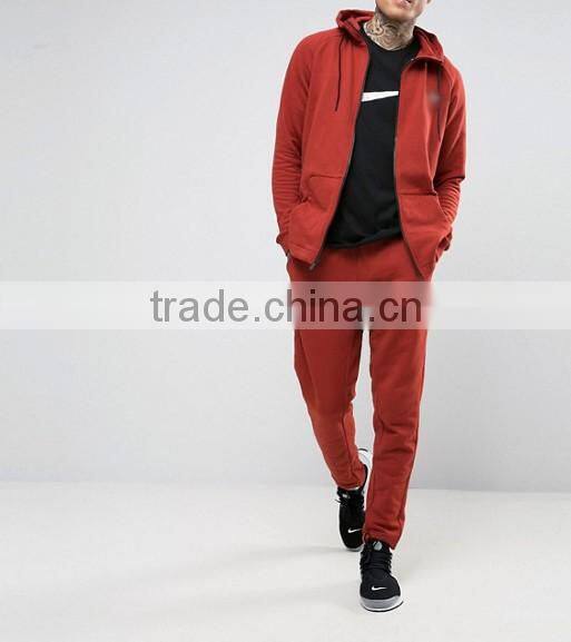 2017 custom cotton balck track men jacket with hoodie