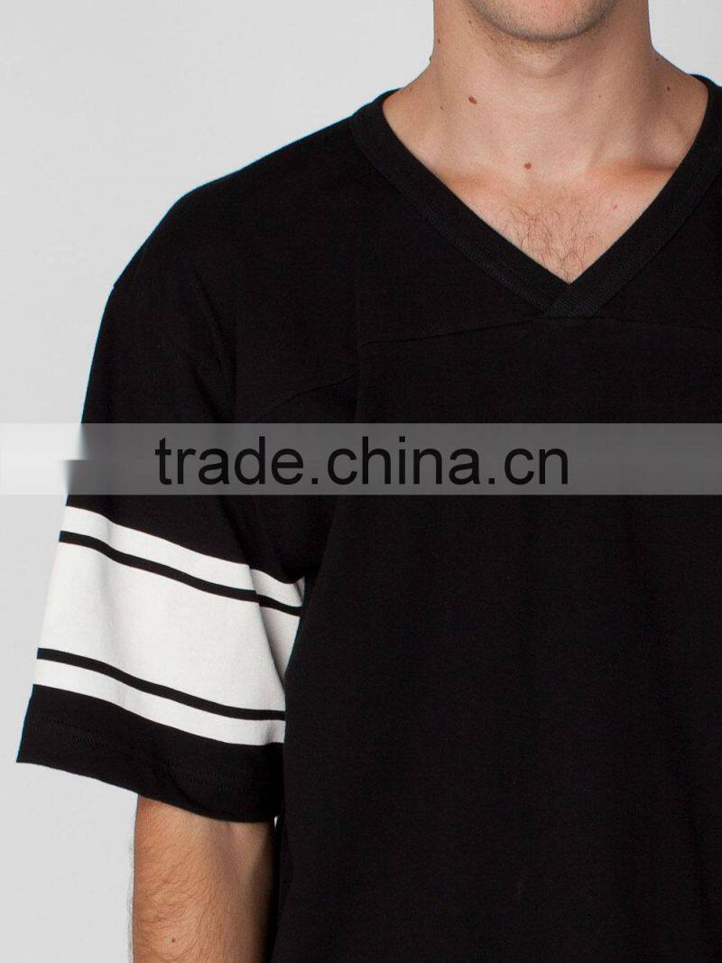 hot sale v neck two tone t- shirt wholesale