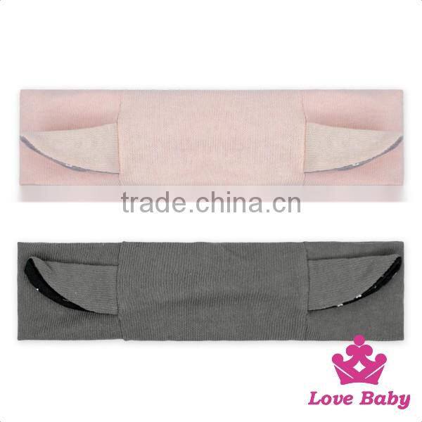 Soft Solid Color Cotton Cute Ear New Baby Girls Headband Kids Beatiful Accessories