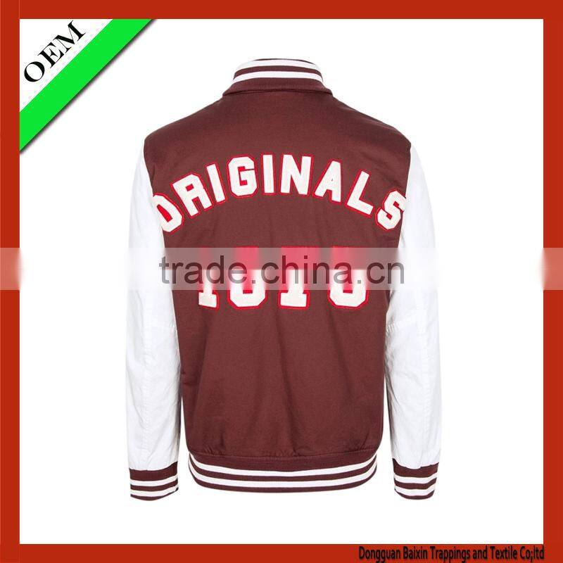 2015 man jacket,cheap baseball jacket ,plain baseball jacket red