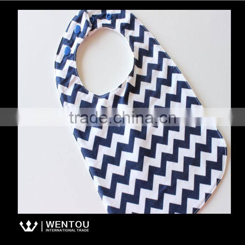 Wholesale Embroidered Seersucker Chevron Baby Bib