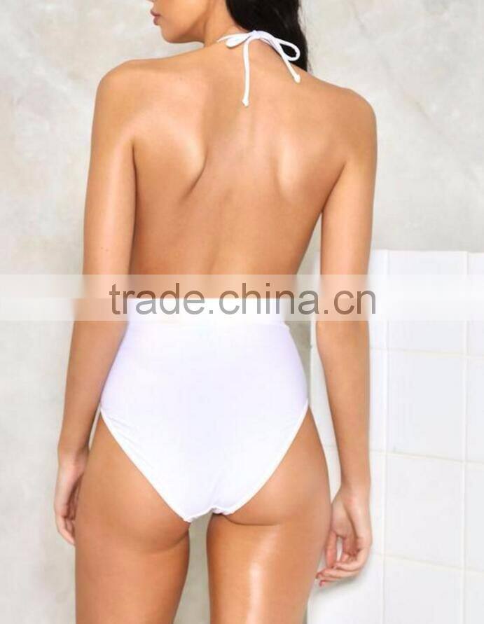 Girls one piece open crotch bulk swimwear