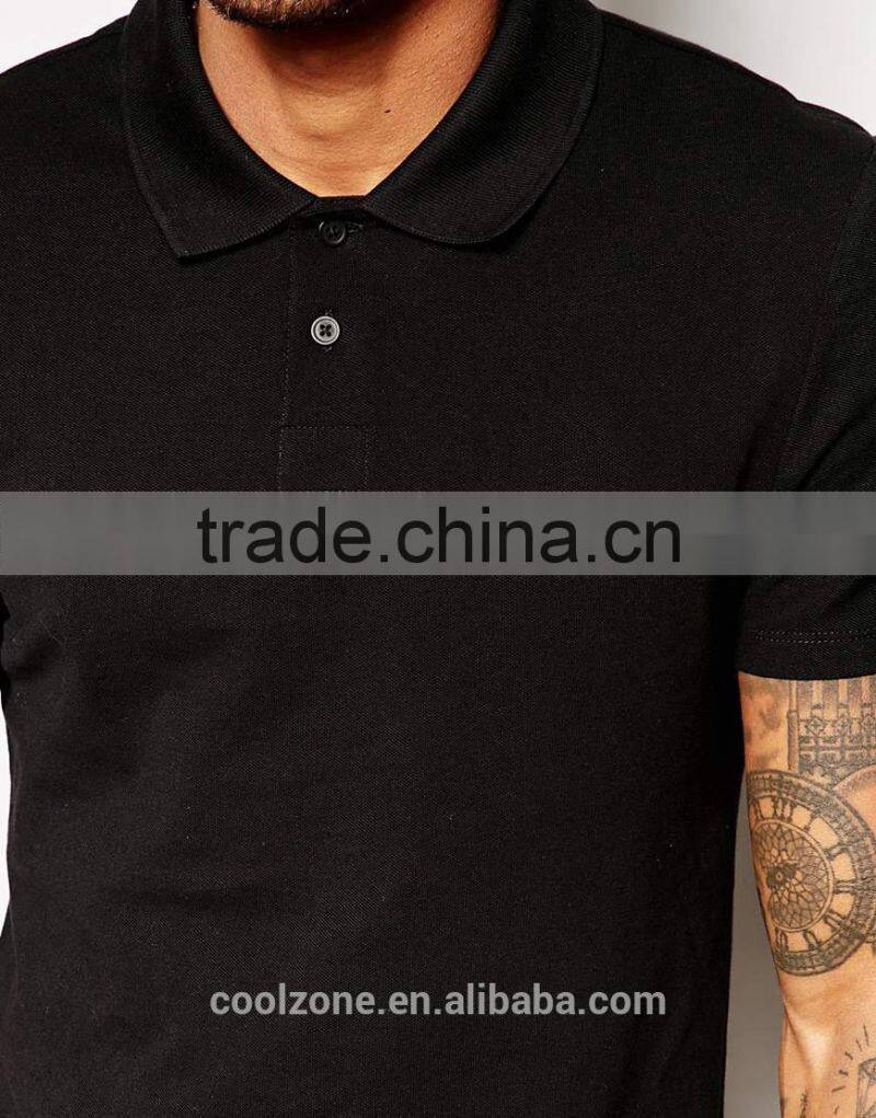 High quailty muscle fit short sleeve polo shirt for men