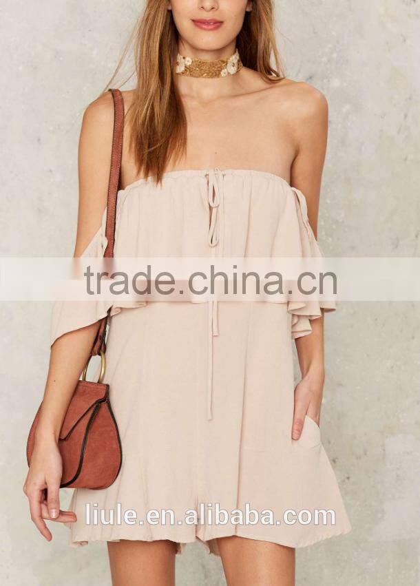 New design Off-the-Shoulder Sexy Women Romper short sleeves jumpsuite