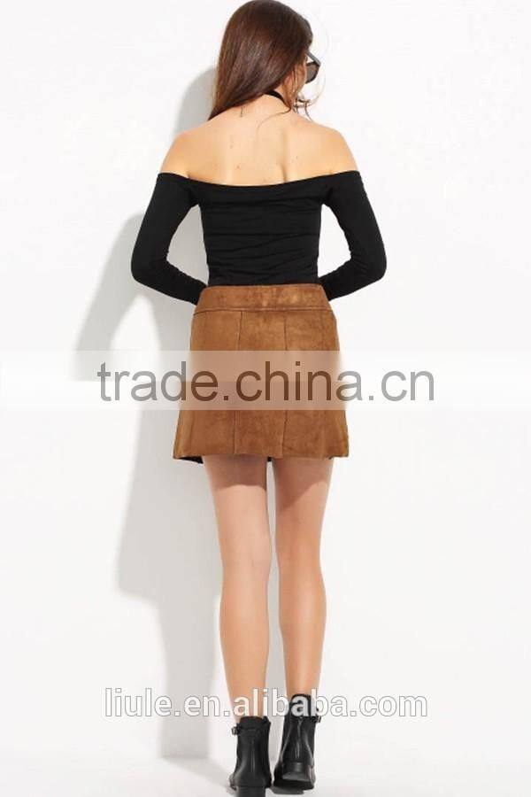 Hot Sale Young Girls Sexy blouse Black Off Shoulder Top Ladies Fashion shirt