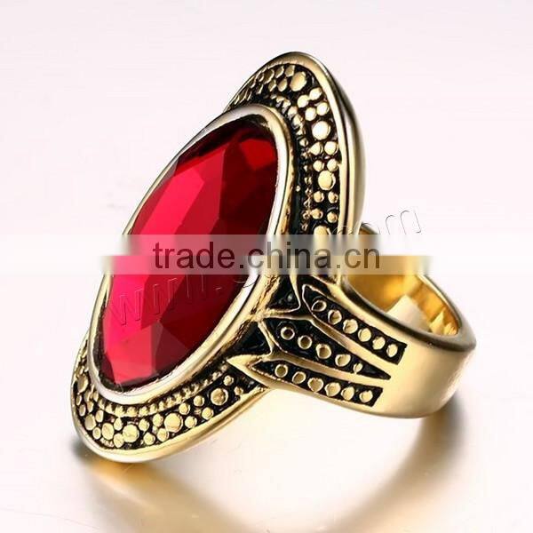 with Crystal finger massage ring Stainless Steel full finger ring lucky stone finger ring