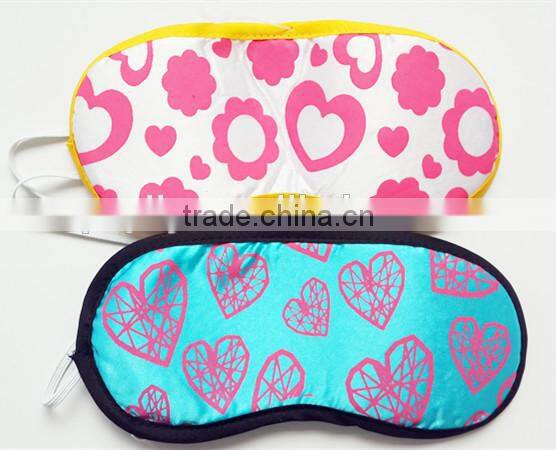 factory sale printing craft satin/polyester material funny sleep eye mask