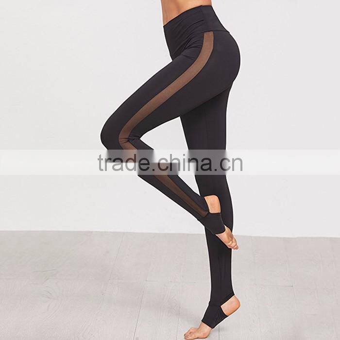 New arrival sexy mesh custom supplex yoga leggings for women
