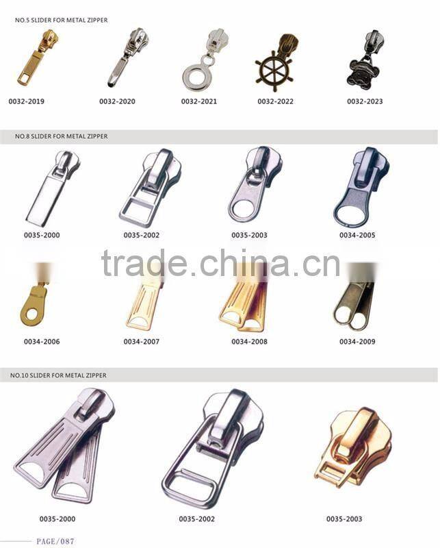 Quality warantee rhinestone metal zipper puller for jacket