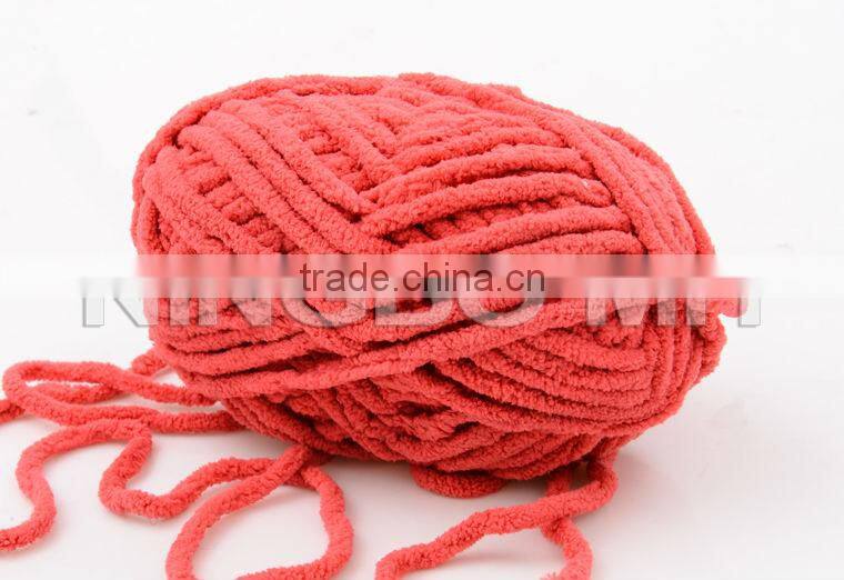 Polyester chenille blended fancy yarn