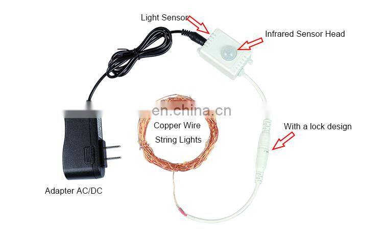 Outdoor Indoor Holiday Favors Adapter Powered Home Sense LED String Lights
