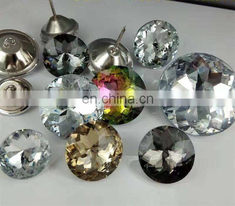 SOFA 30MM METAL Stone crystal button