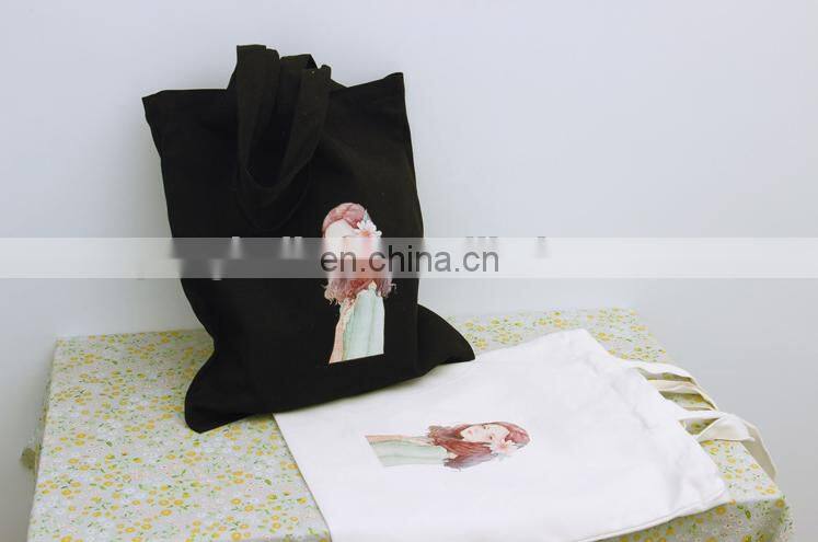 Wholesale UK Women Popular White Black Canvas Tote Bag