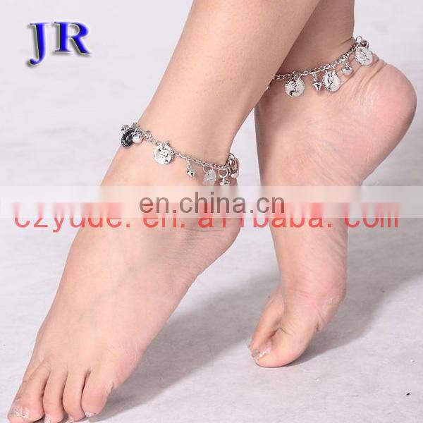 Tribal gold and silver coin belly dance anklet jewelry accessories P-9009#