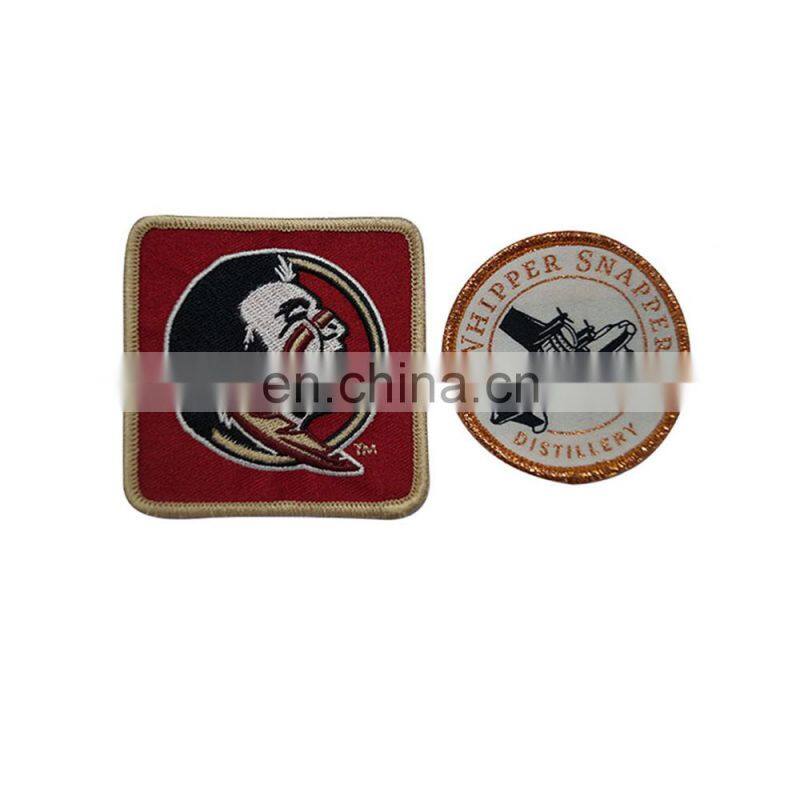 Wholesale custom fashion embroidered patch embroidery badge for clothing