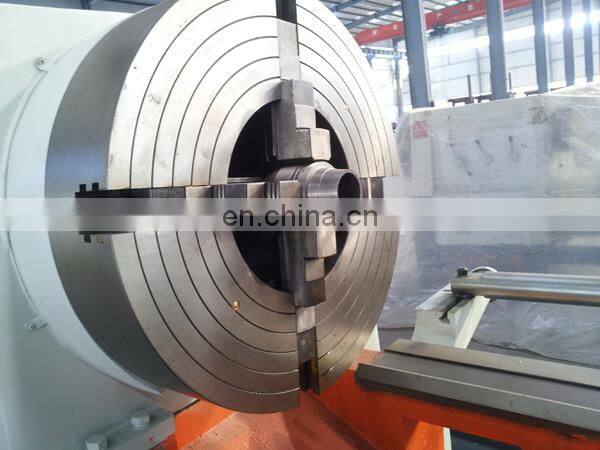 Large diameter spindle bore twin chuck pipe thread lathe machine Q350