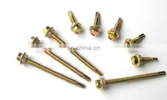 Taiwan roofing Hex Flange Washer Head Self Drilling TEK EPDM Stainless Steel Screws