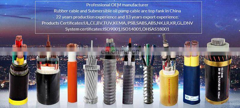 CE certified PVC insulated for sale electric cable 5 x 6 mm